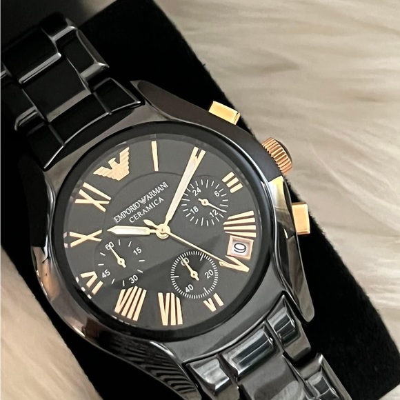 SOLD / Emporio Armani Women’s Ceramica Chronograph Watch
Case Size: 38mm - Picture 3 of 10